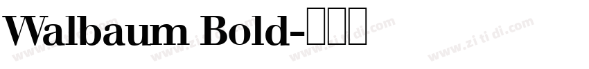 Walbaum Bold字体转换